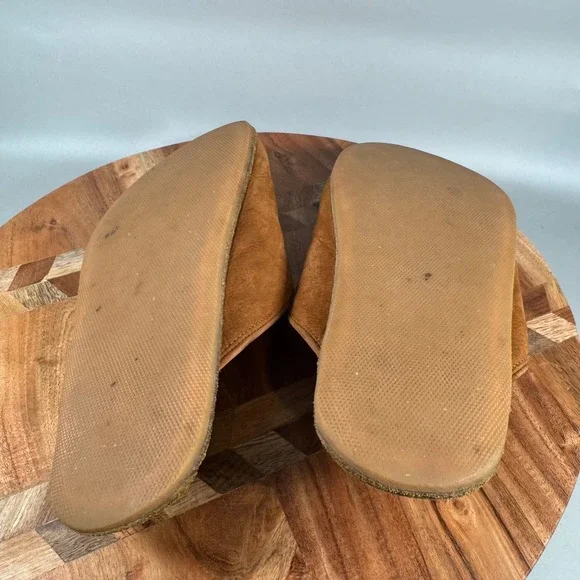 Aintap Handmade Turkish Yemeni Leather Suede Mules Brown Slippers Womens 38 8 - Picture 5 of 6